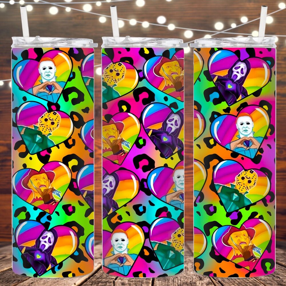 Rainbow Horror Metal Insulated Tumbler